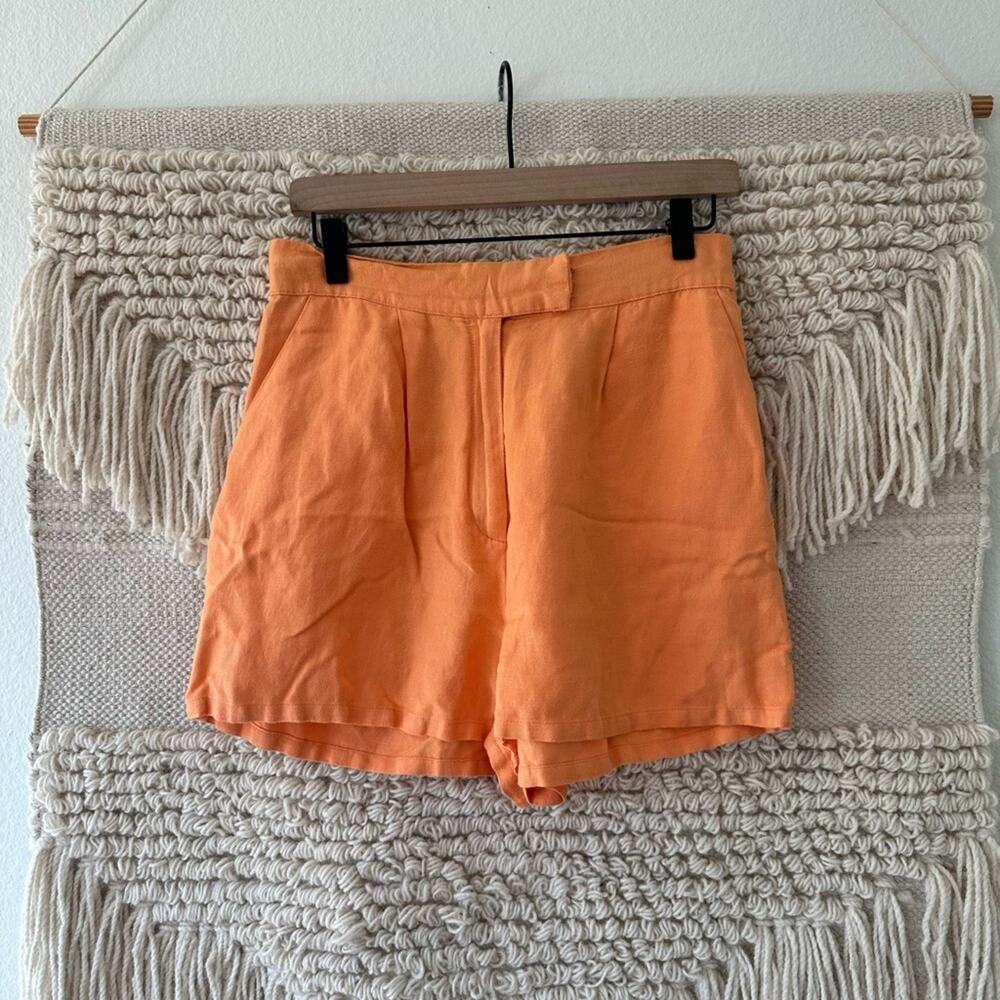 Ashley Park x RTR Orange Tailored Shorts